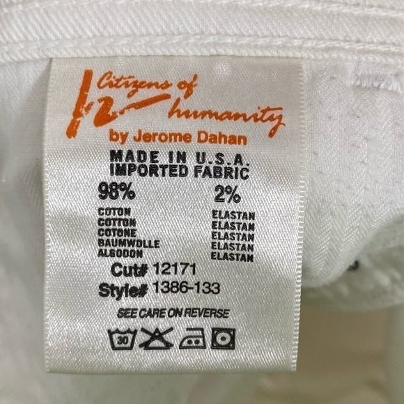 Citizens of Humanity Dani Cropped White Jeans 31 - Picture 9 of 11